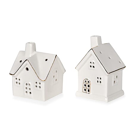 Set of 2 - Porcelain House Night Light