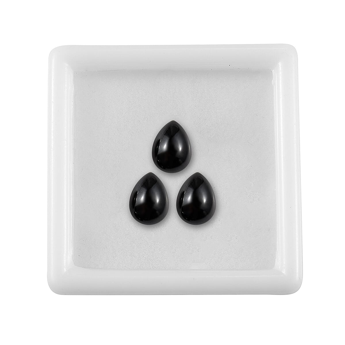 Black Spinel Pear 8x6 mm