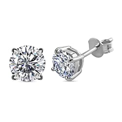 RED CARPET COLLECTION - The Ultimate Moissanite Earrings  in Vermeil Yellow Gold Plated Sterling Silver 1.60 Ct
