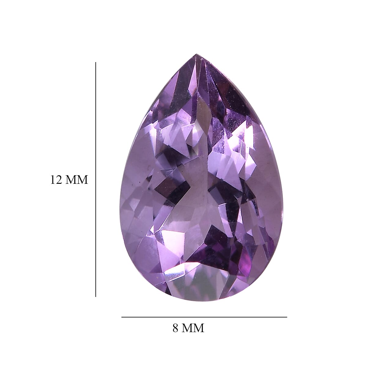 Bolivian Amethyst Pear 12x8 mm