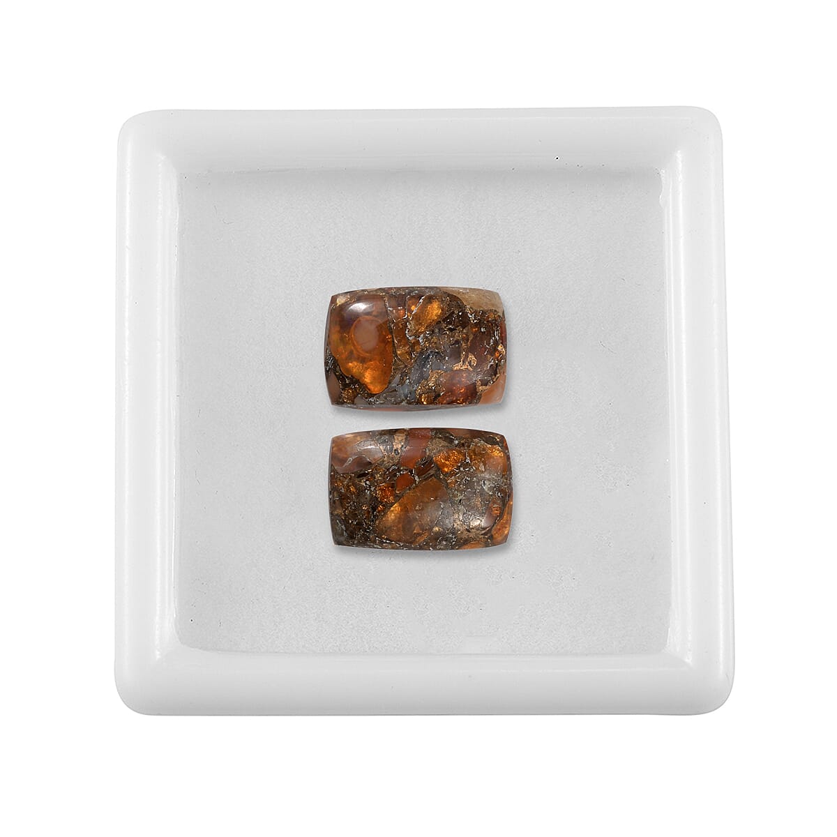 Fire Opal Matrix Cushion 12x8 mm