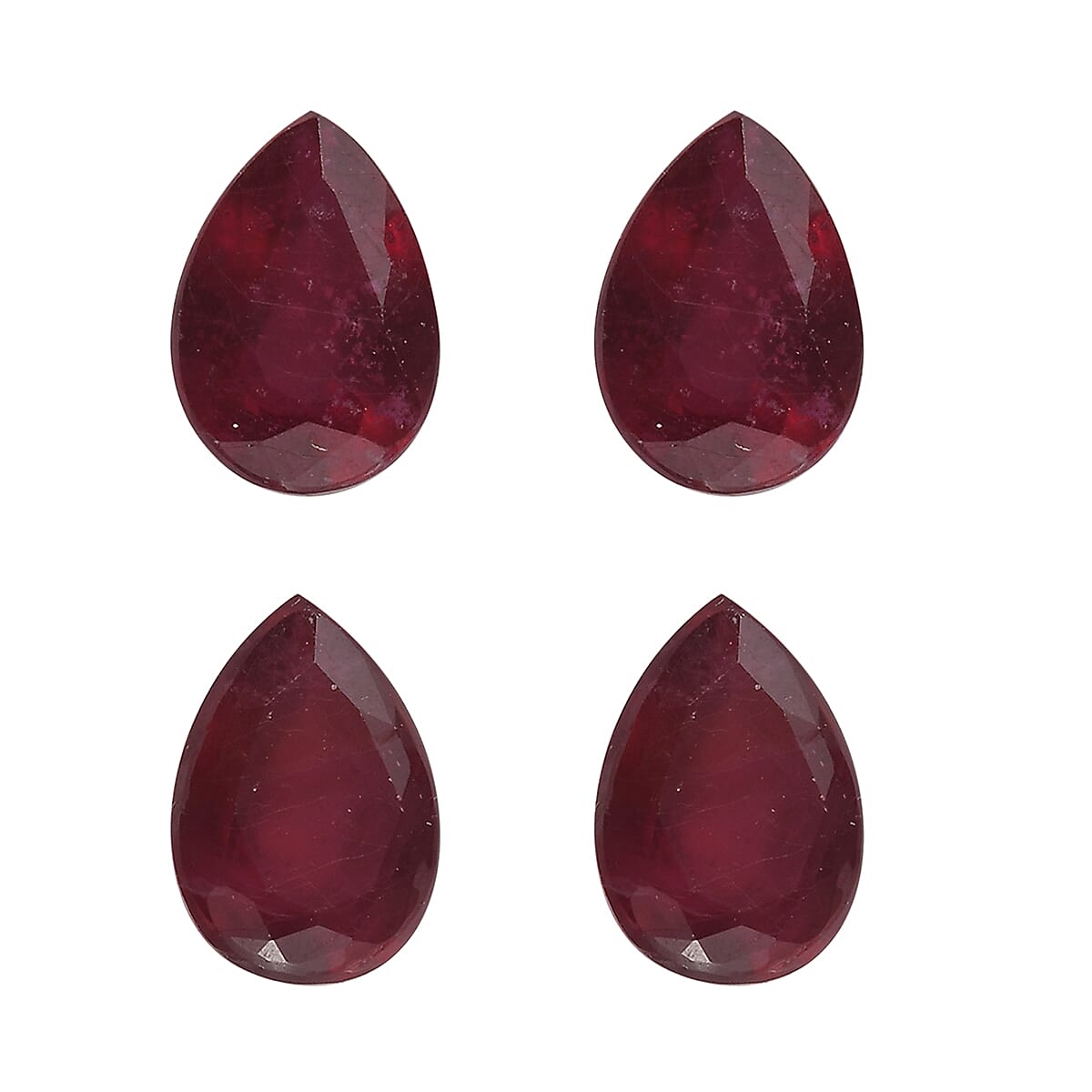 Fissure Filled Ruby Pear 7x5 mm