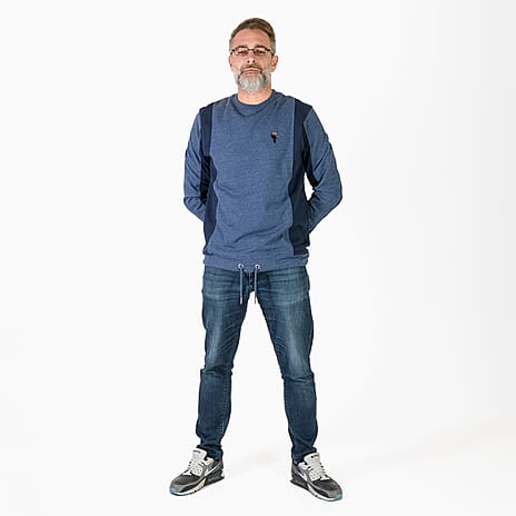 Cotton Independent Leaders Jumper (Size S) - Blue
