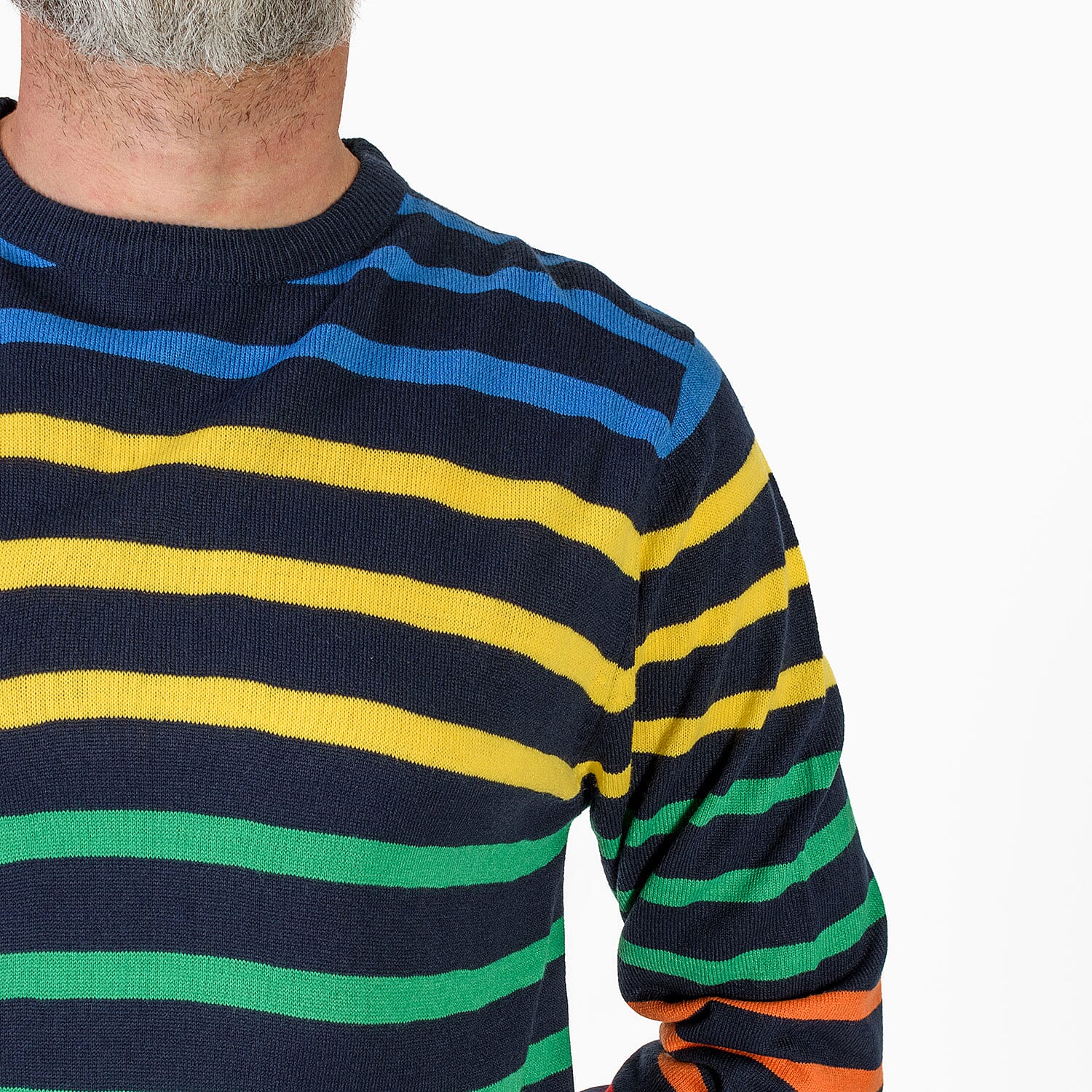 Brave Soul Stripe Jumper (Size L) - Navy