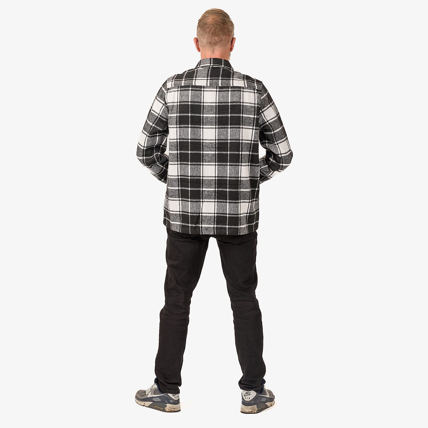 Threadbare Woven Check Jacket (Size L) - Black