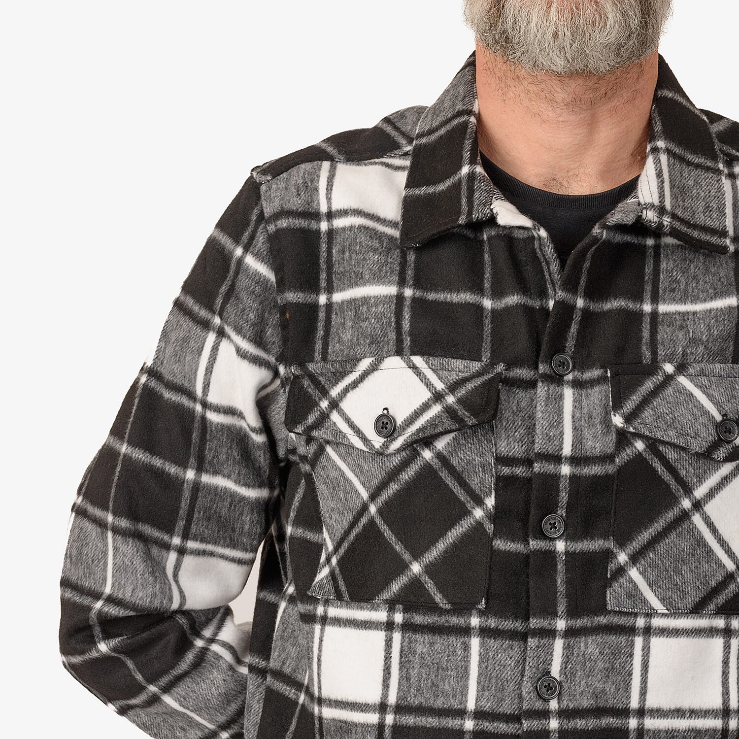 Threadbare Woven Check Jacket (Size XXL) - Black