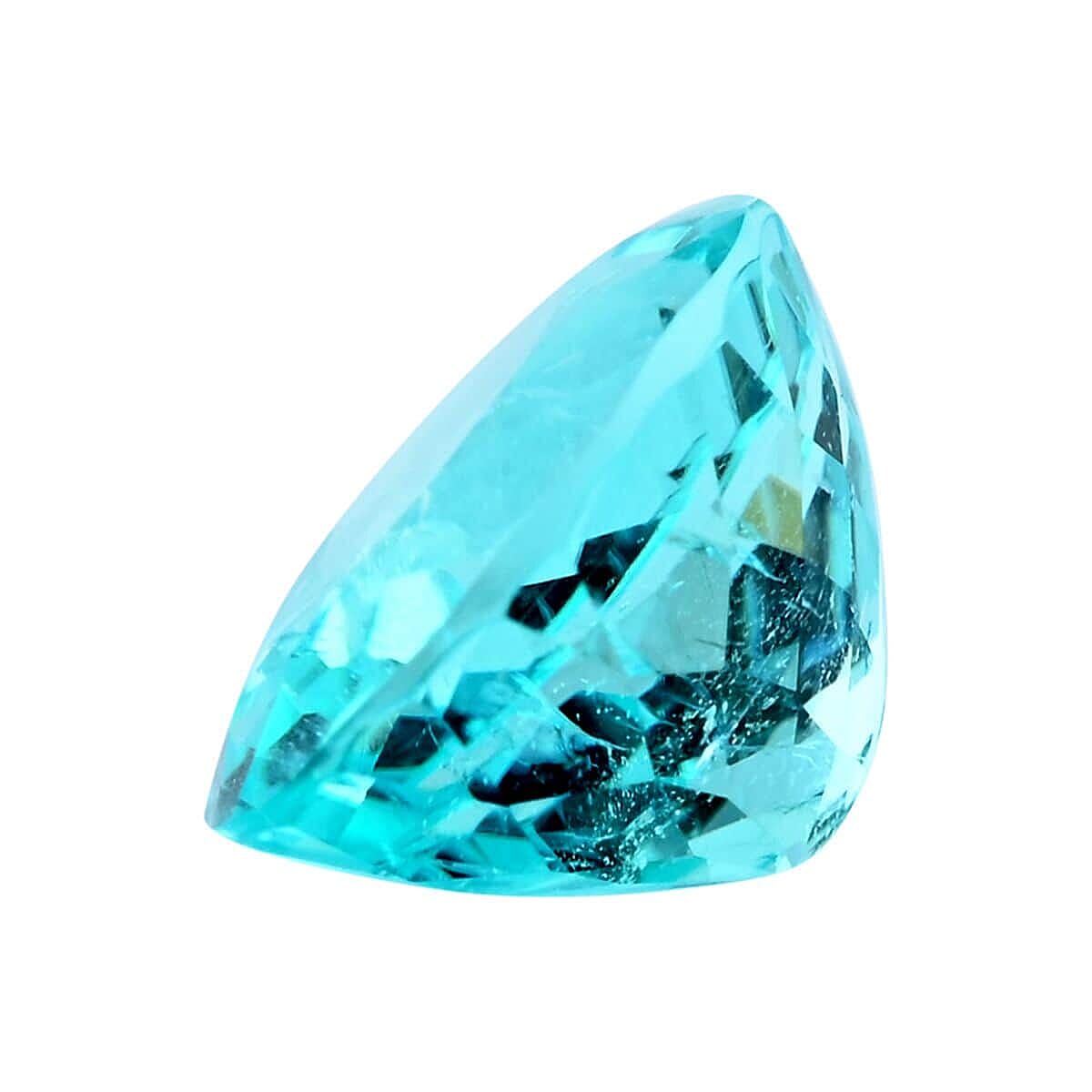 Certified and Appraised AAAA Paraiba Tourmaline Loose Gemstone (Ovl Shape) 2.16 ct.