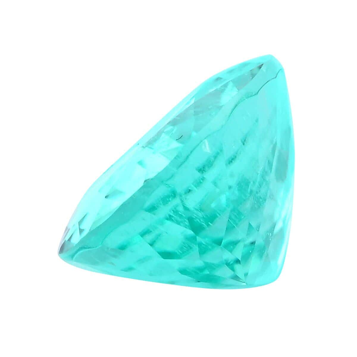 Certified and Appraised AAAA Paraiba Tourmaline Loose Gemstone (Ovl Shape) 3.76 ct.