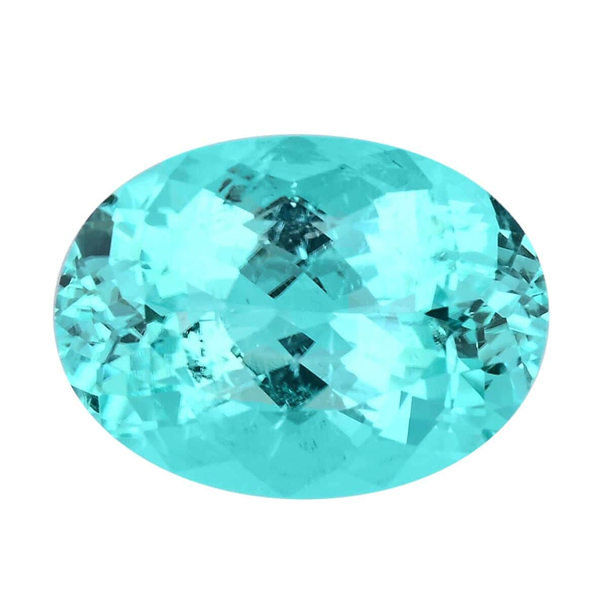 Certified and Appraised AAAA Paraiba Tourmaline Loose Gemstone (Ovl Shape) 4.56 ct.