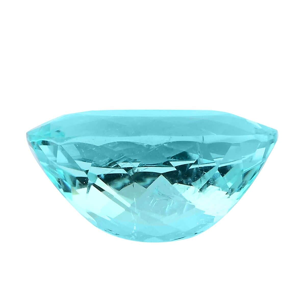 Certified and Appraised AAAA Paraiba Tourmaline Loose Gemstone (Ovl Shape) 4.56 ct.