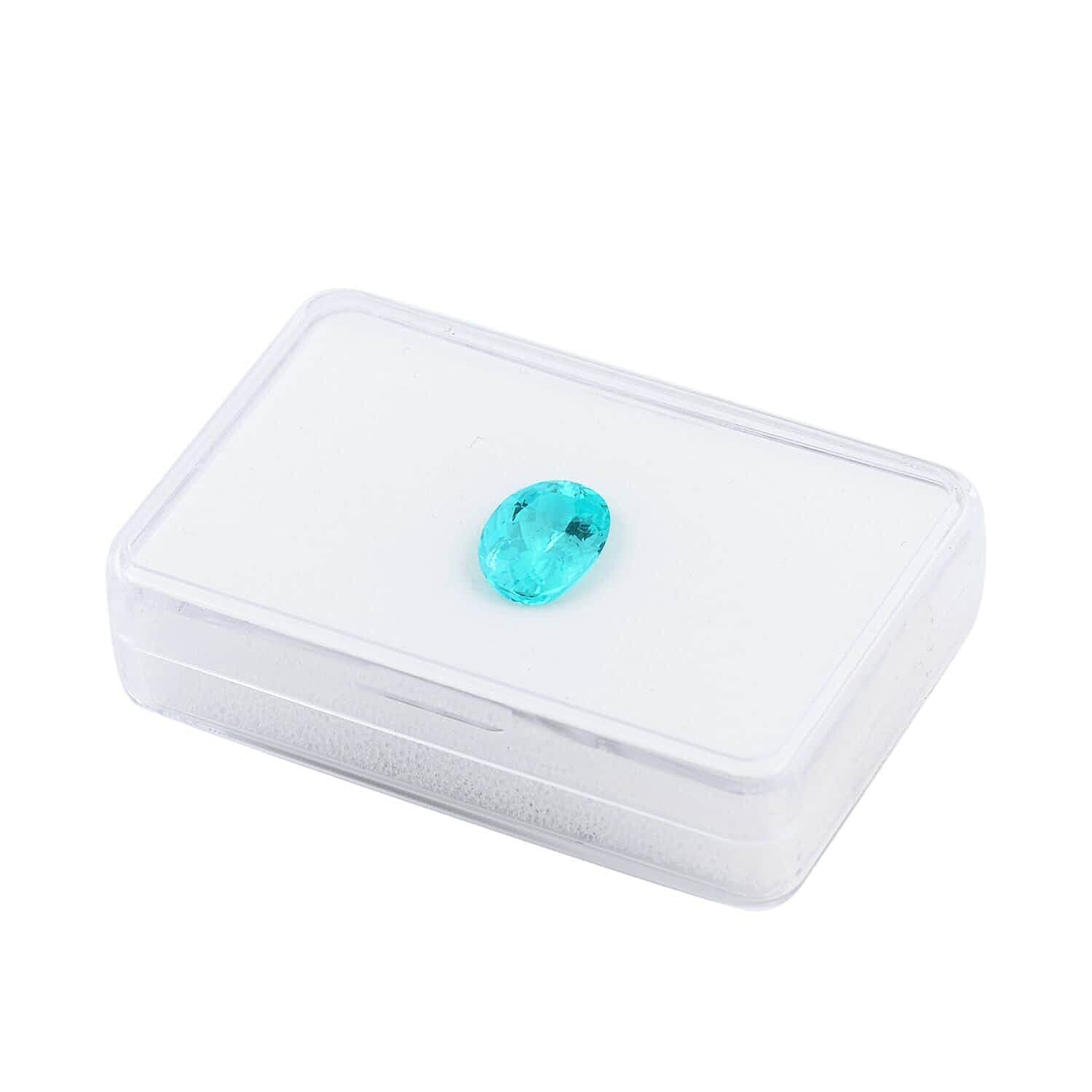 Certified and Appraised AAAA Paraiba Tourmaline Loose Gemstone (Ovl Shape) 4.56 ct.