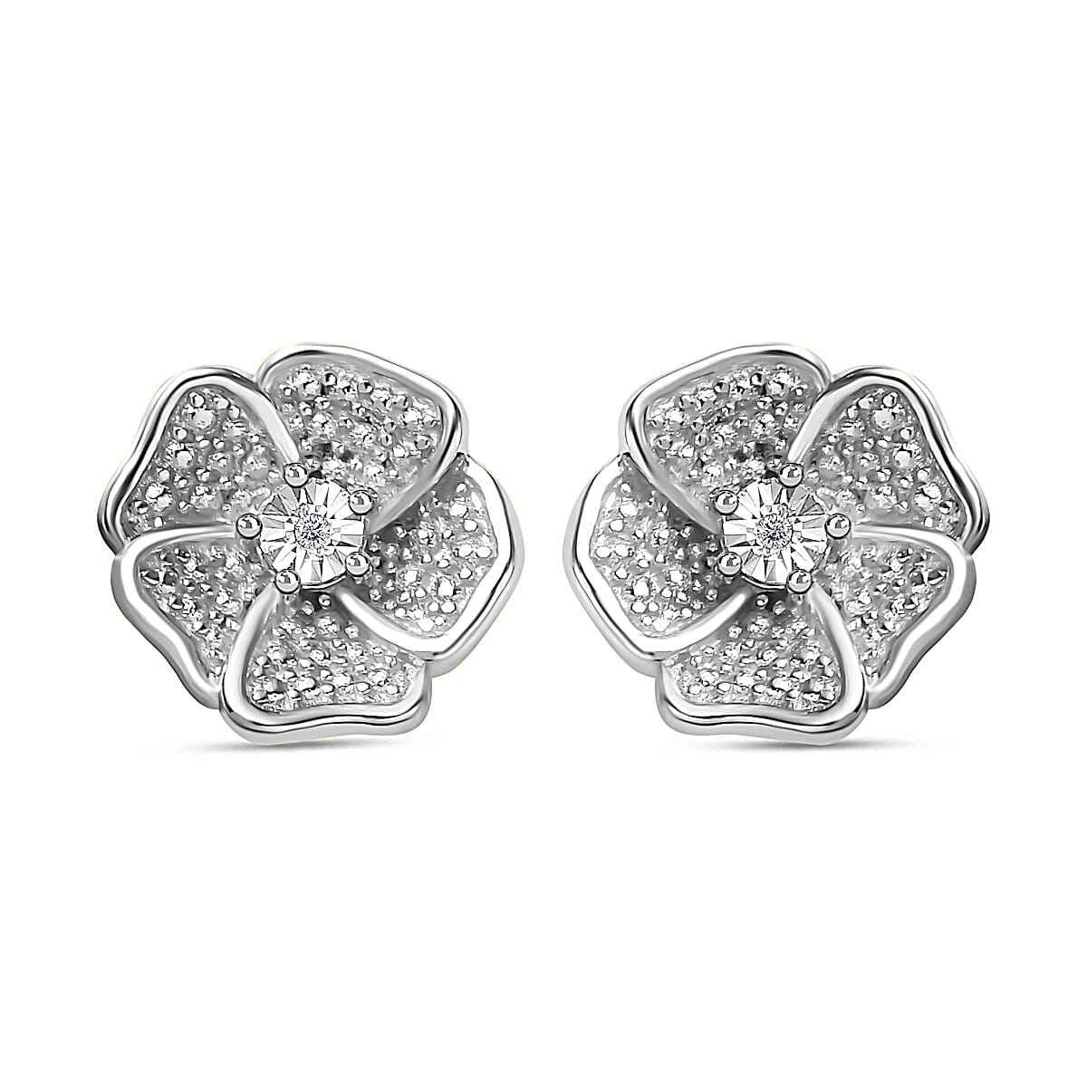 Designer Inspired- Diamond Stud Earrings With Push Back
