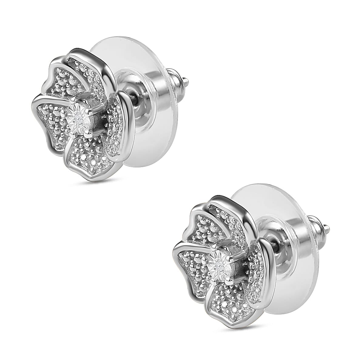 Designer Inspired- Diamond Stud Earrings With Push Back