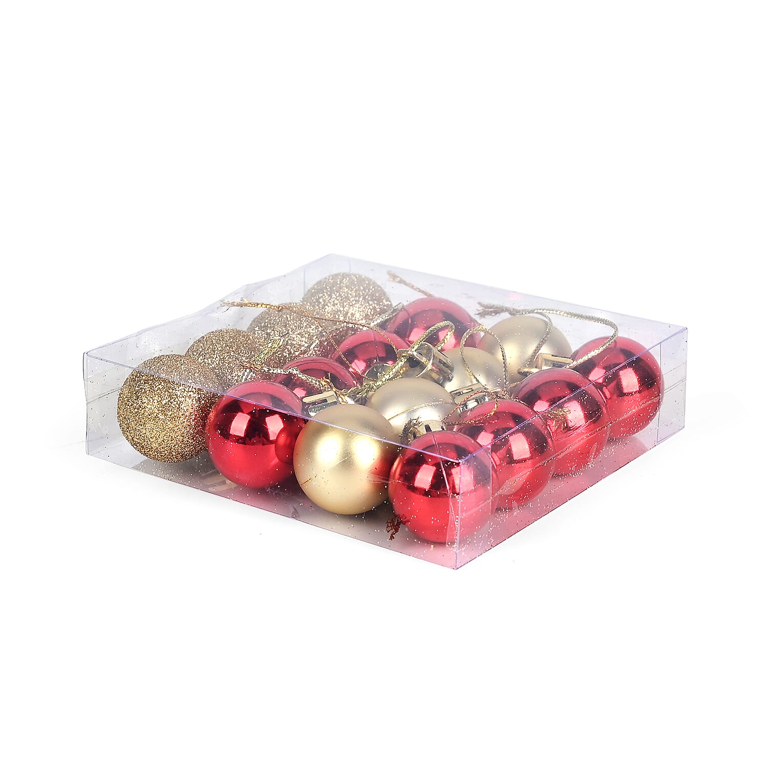 Set of 87 Christmas Balls; Mini multi-colour Christmas decorative hanging balls