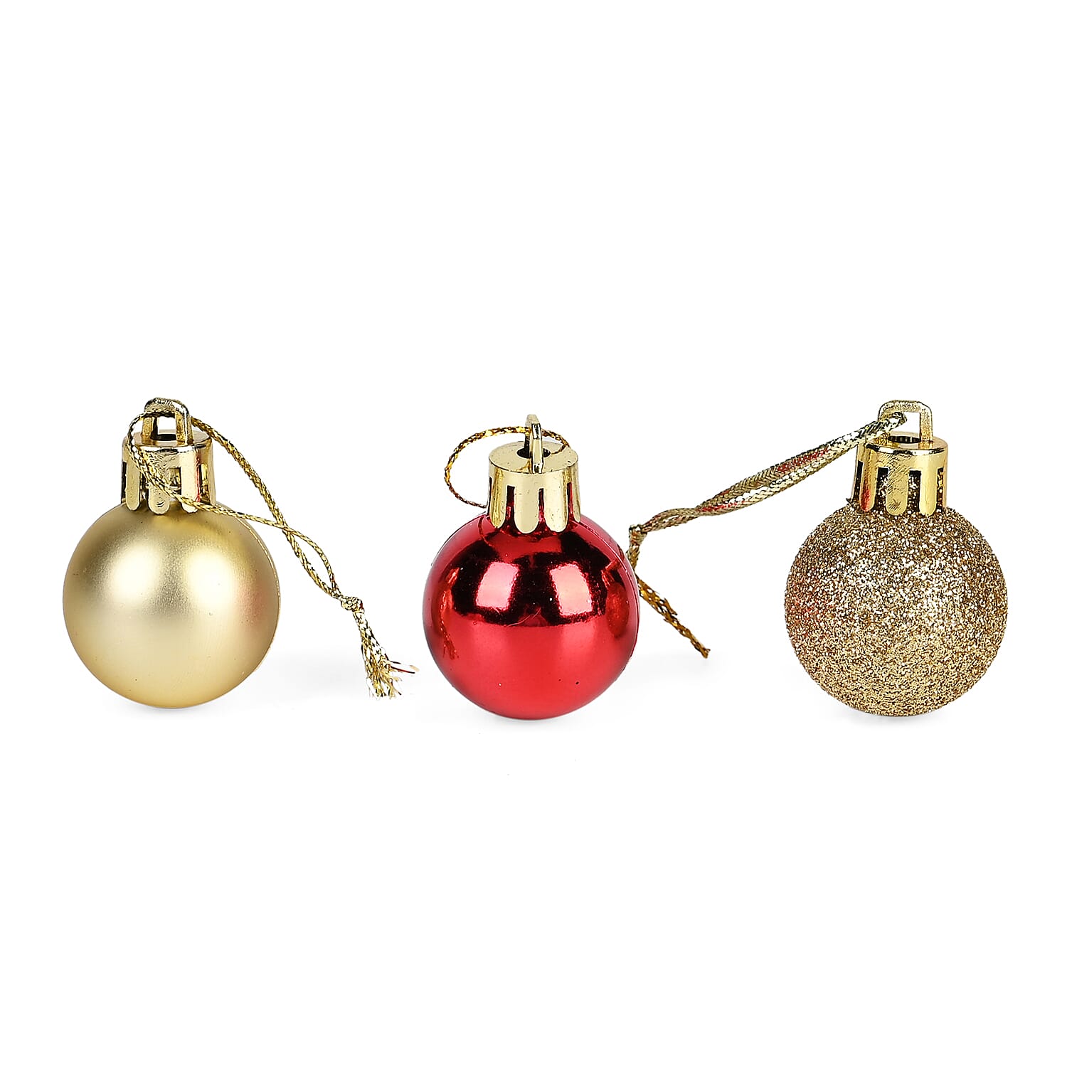 Set of 87 Christmas Balls; Mini multi-colour Christmas decorative hanging balls