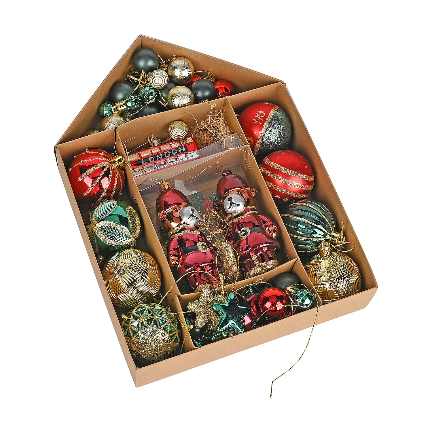 Set Of 70 Christmas Decorations