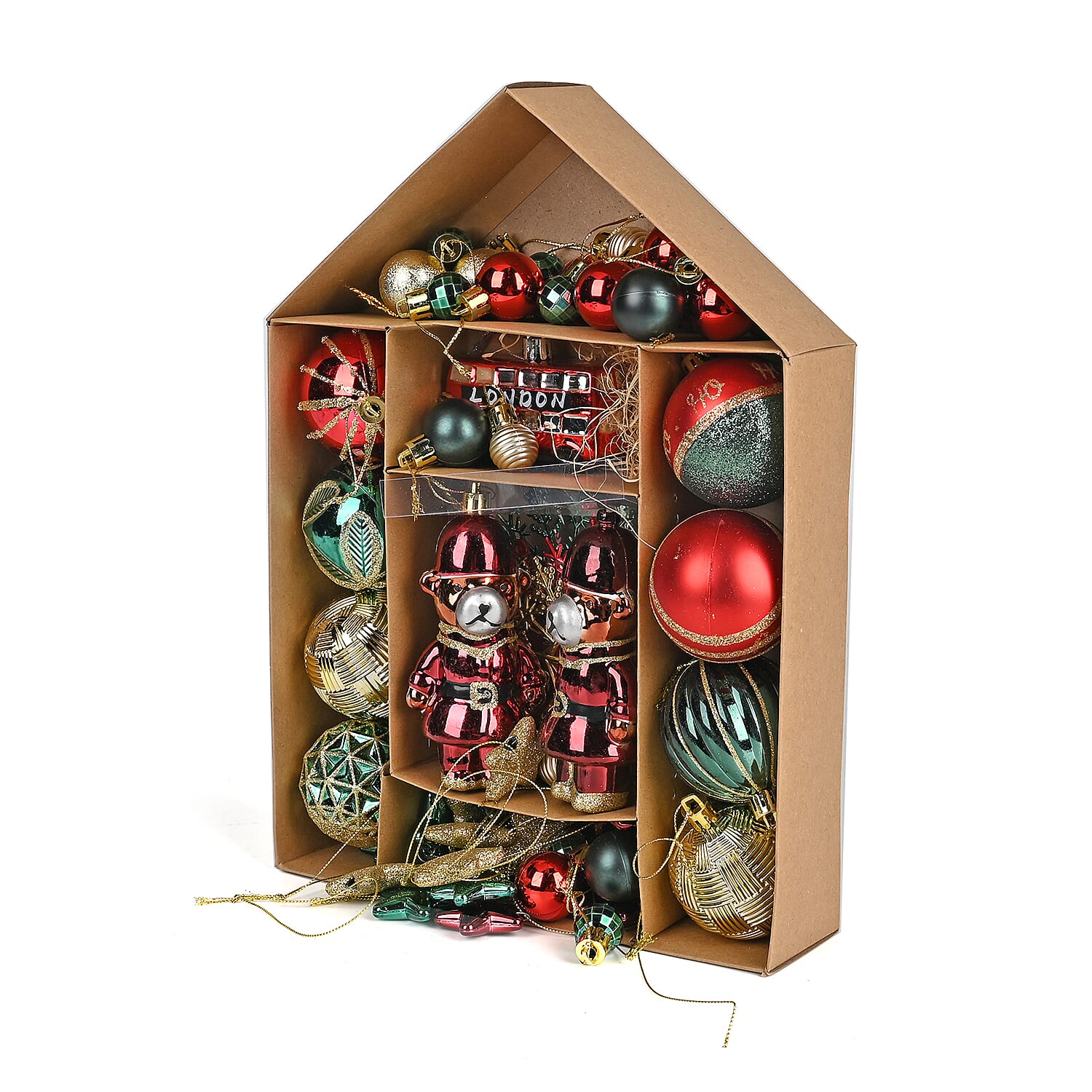 Set Of 70 Christmas Decorations