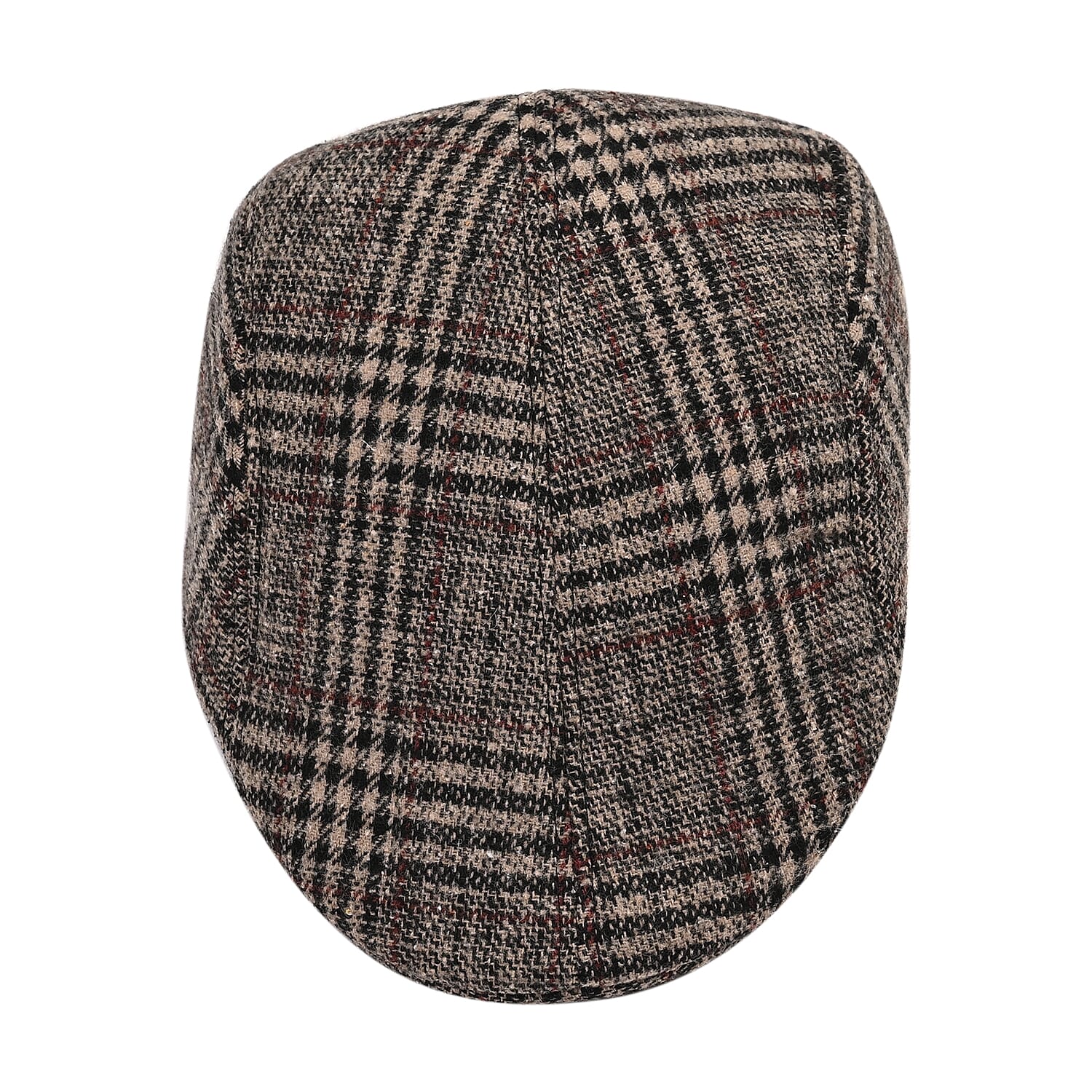 Patterned Vintage Flat Cap - Brown
