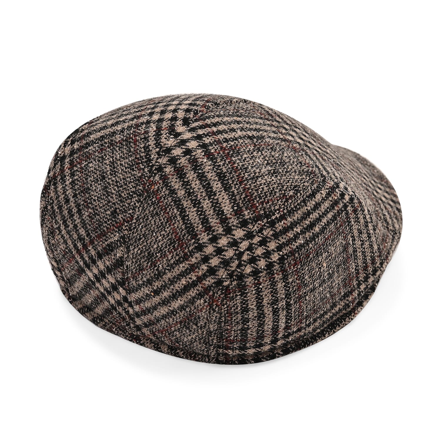 Patterned Vintage Flat Cap - Brown