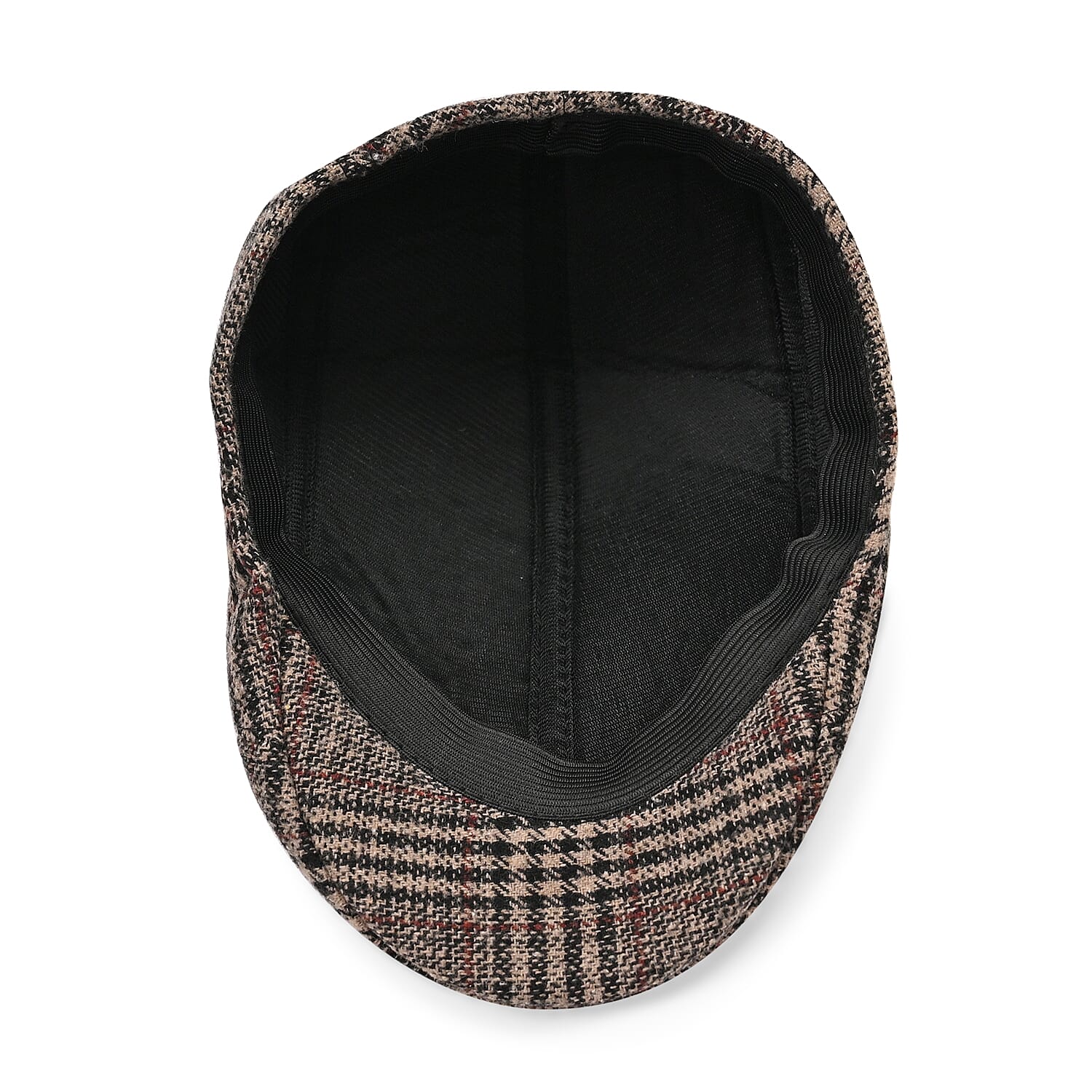 Patterned Vintage Flat Cap - Brown