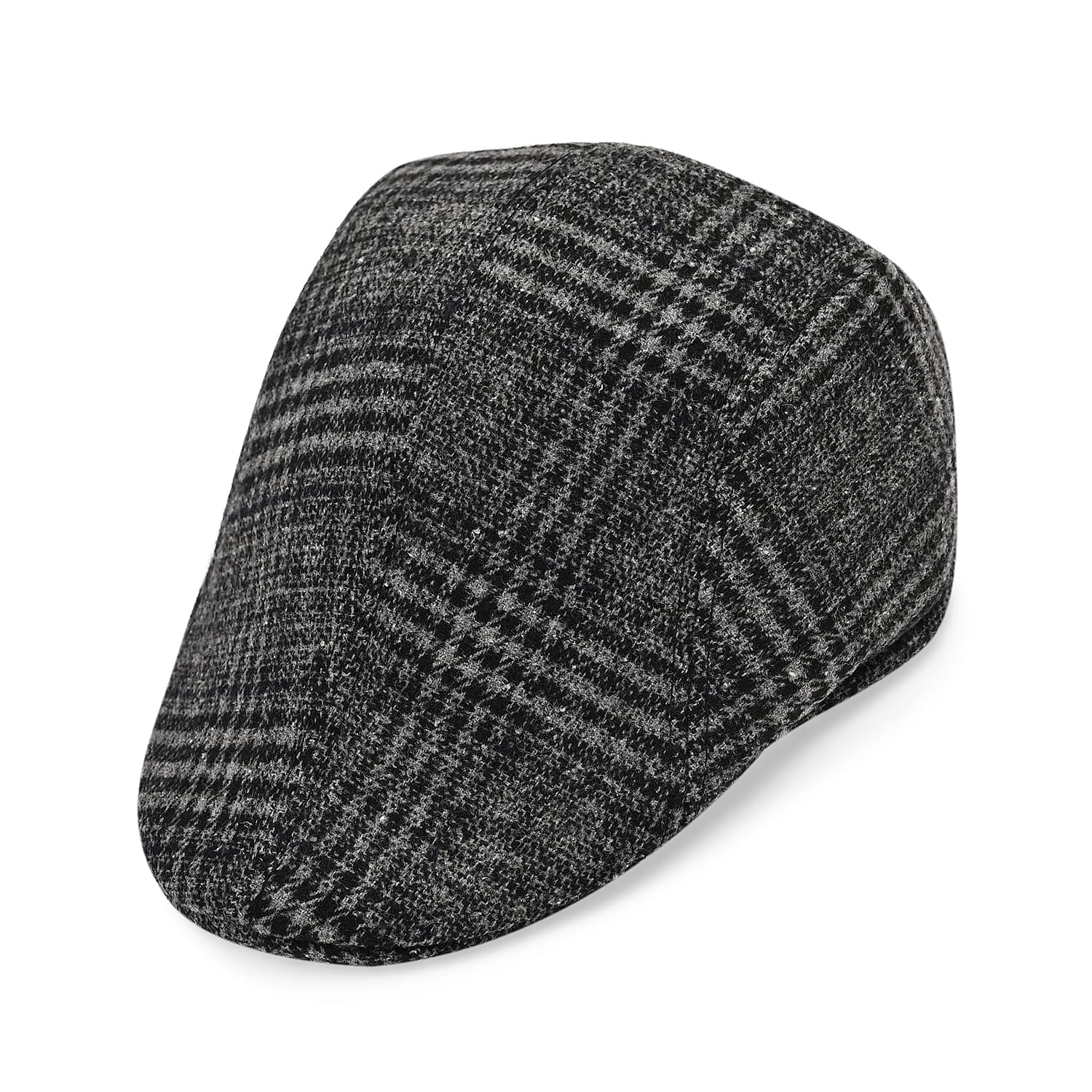 Patterned Vintage Flat Cap - Grey