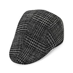 Patterned Vintage Flat Cap - Check