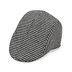 Patterned Vintage Flat Cap - Check
