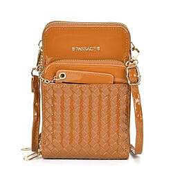 Crossbody Cell Phone Wallet Bag (Size 11x6x17 cm) - Black