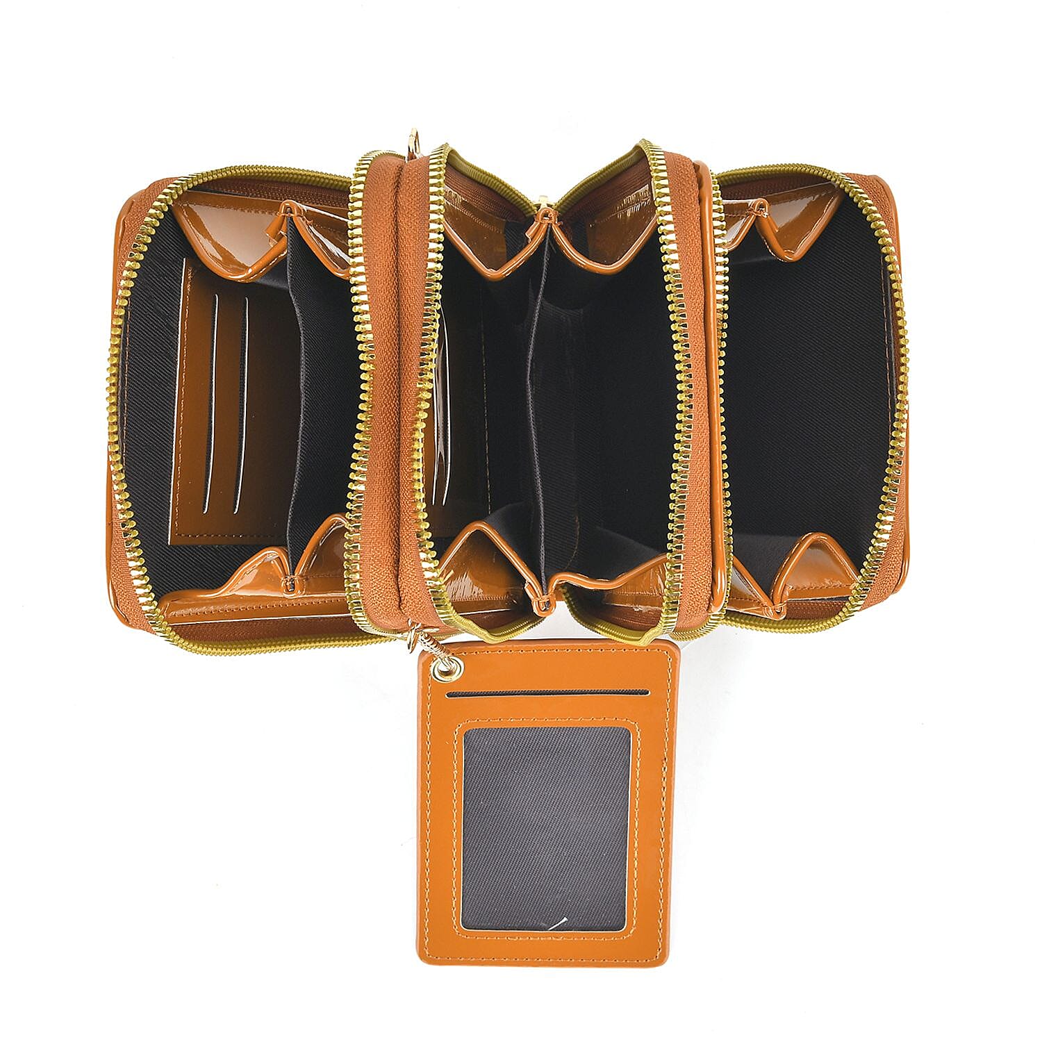 Crossbody Cell Phone Wallet Bag (Size 11x6x17 cm) - Brown