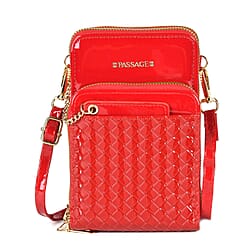 Crossbody Cell Phone Wallet Bag (Size 11x6x17 cm) - Black