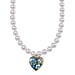 South Sea Golden Colour Shell Pearl and Abalone Shell Heart Necklace (Size - 18 + 2 Ext) with Lobster Clasp 395.00 Ct.