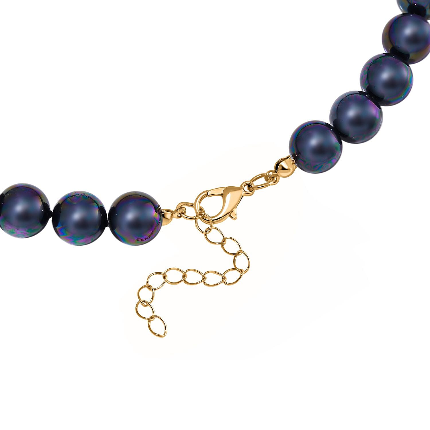 Tahitian Colour Shell Pearl & Abalone Shell Heart Necklace (Size - 18 - 2 Ext) with Lobster Clasp 395.00 Ct.