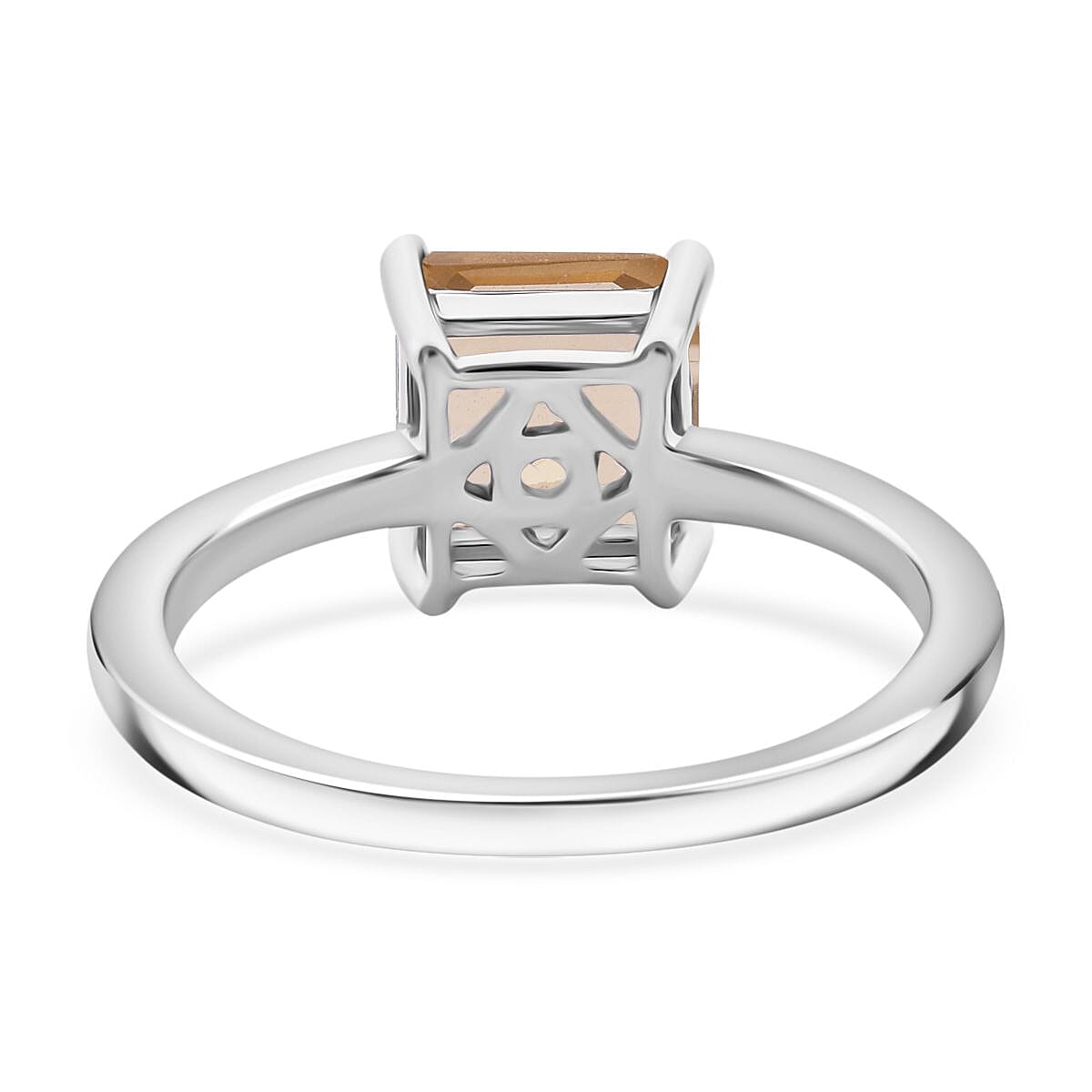 Citrine Ring in Rhodium Overlay Sterling Silver 1.60 Ct.