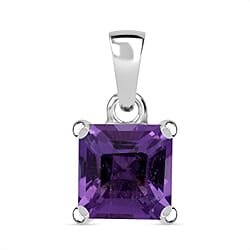 Skyblue Topaz Pendant in Rhodium Overlay Sterling Silver 2.13 Ct.