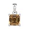 Citrine Pendant in Rhodium Overlay Sterling Silver 2.27 ct.