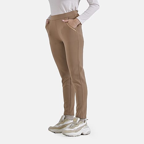 La Marey Ponte Trousers (Size L) - Tobacco Brown