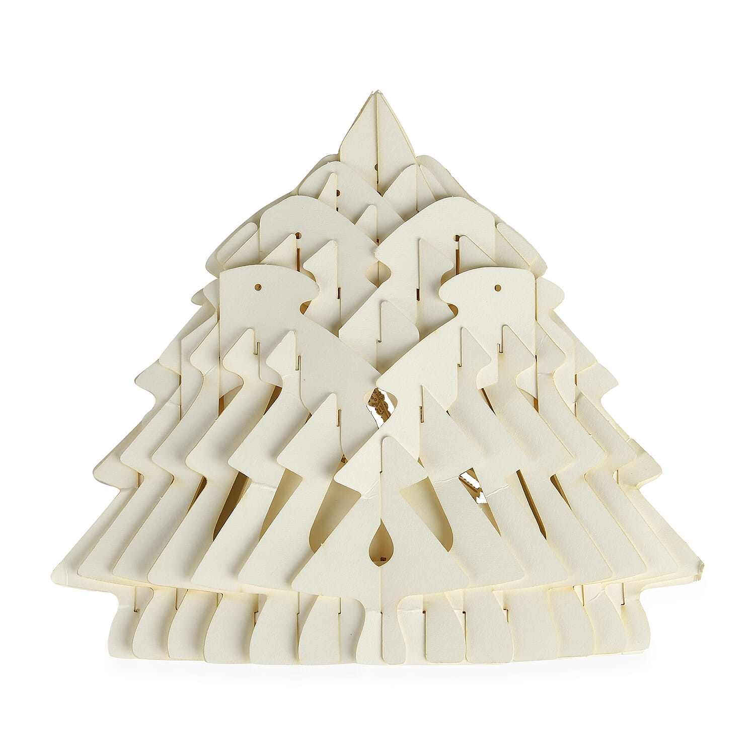 3D Paper Tree Lamp Snowman - White