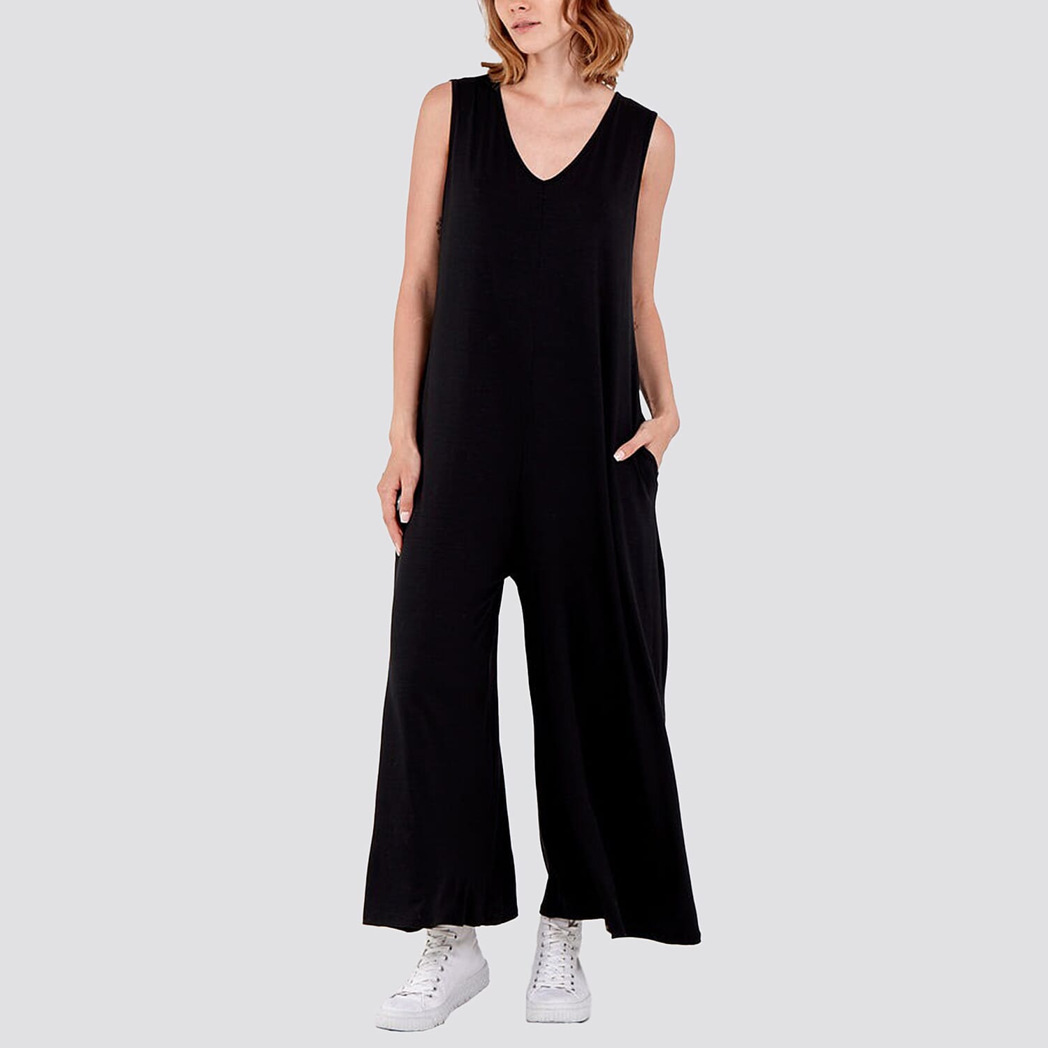 Nova of London Viscose Jumpsuit (Size 1x1 cm) - Black