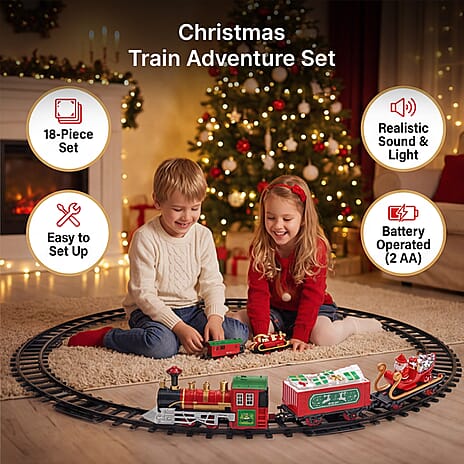 Christmas Tree Kids Train Set with Light - Sound - Multi