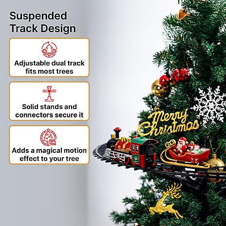 Christmas Tree Kids Train Set with Light - Sound - Multi