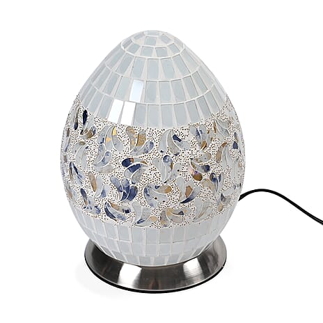 Classic Antique Look Egg Shape Mosaic Table Lamp - Multi