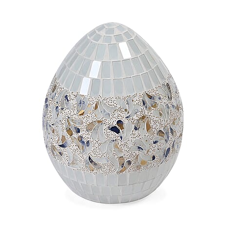 Classic Antique Look Egg Shape Mosaic Table Lamp - Multi