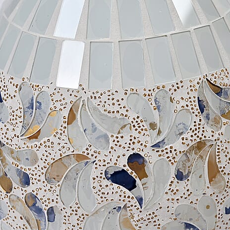 Classic Antique Look Egg Shape Mosaic Table Lamp - Multi