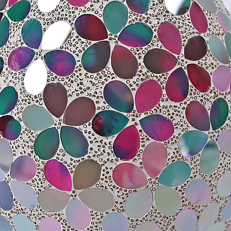 Floral Mosaic Egg Table Lamp Without - Multicolor