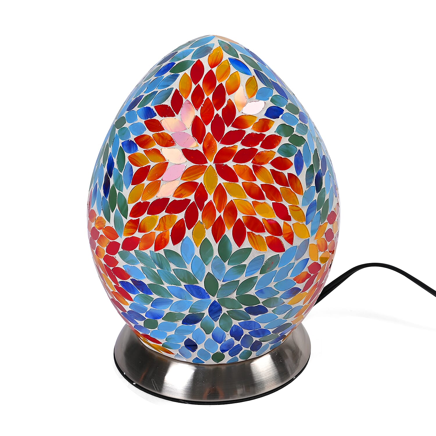 Leaf Mosaic Egg Table Lamp - Multi Color Leaf Mosaic Egg Table Lamp - Multi Color