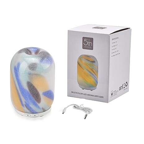 Ultrasonic Aroma Diffuser with 10 Fragrancel Oils & Changing LED Lights (Power 5W) - 120ml