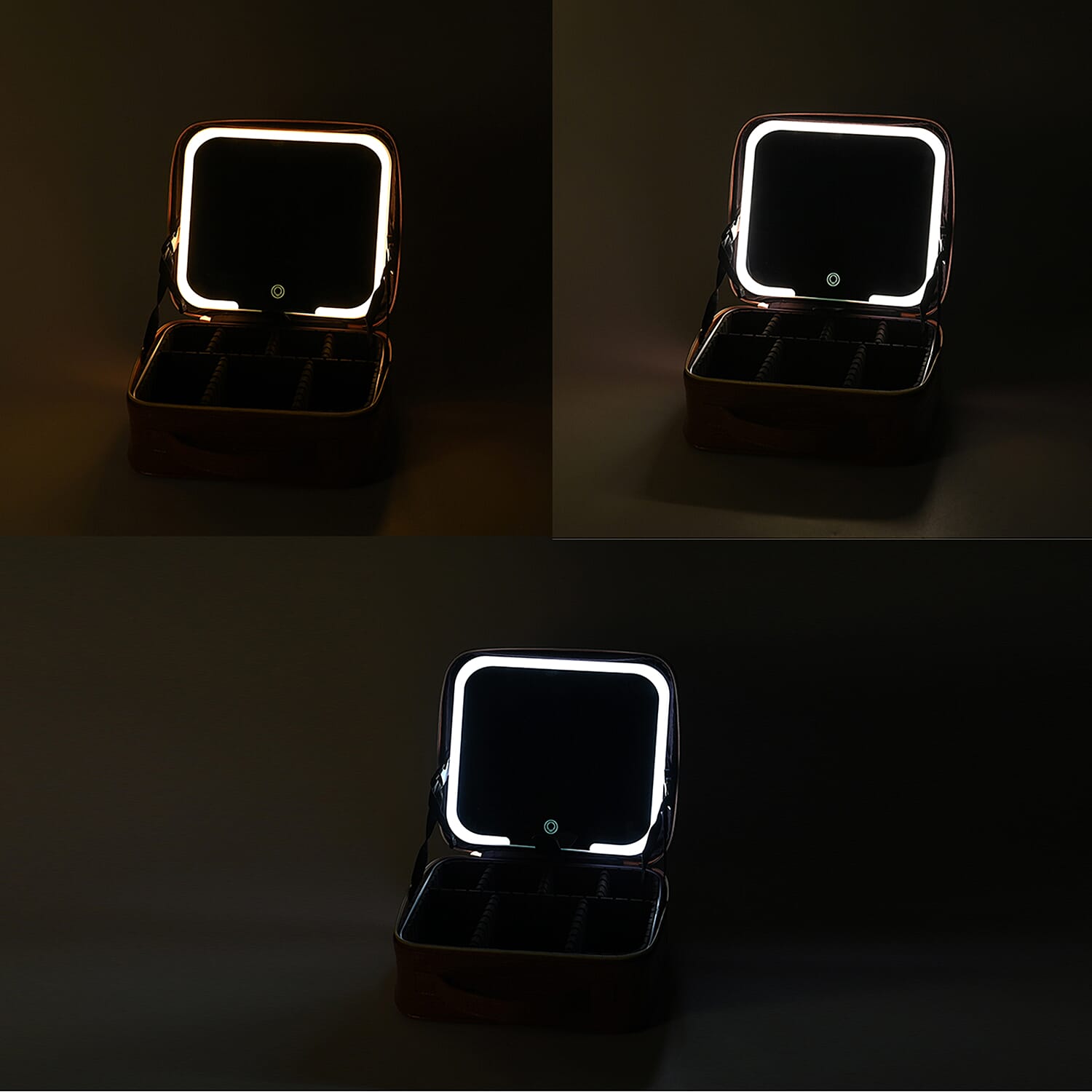 Beautech makeup case with LED mirror - Brown Beautech makeup case with LED mirror - Brown