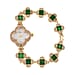 GENOA Crystal-Embellished Clover Design Watch