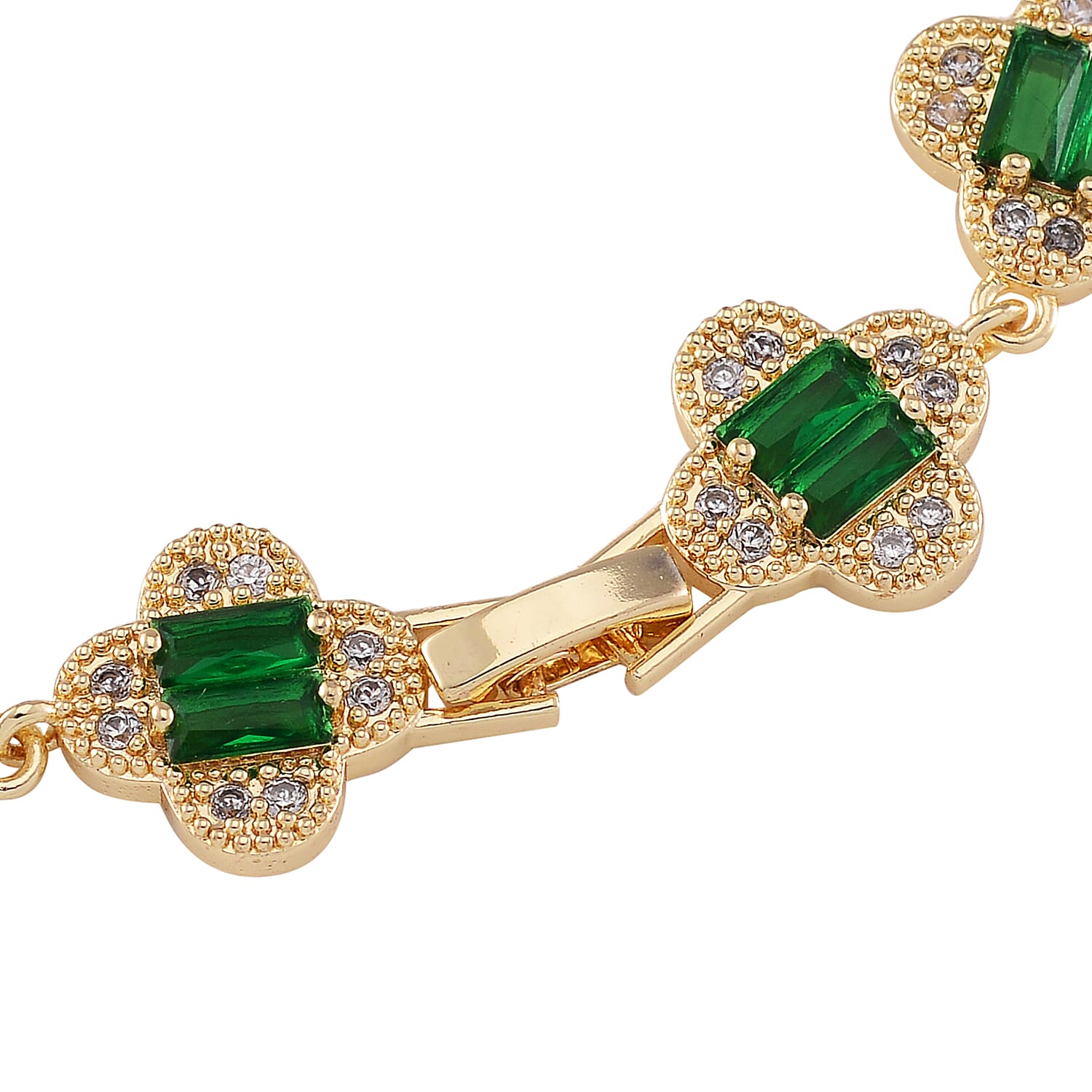 Mega Designer Inspired Closeout - GENOA Green Cubic Zirconia and White Crystal Watch 10.01 ct