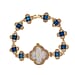 GENOA Crystal-Embellished Clover Design Watch